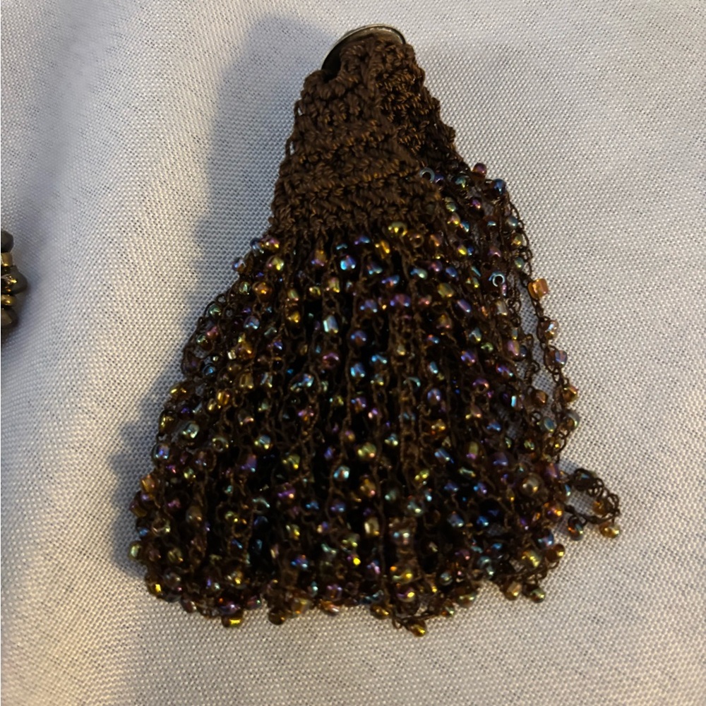 Gold and Brown Intricate Beaded‎ Bracelet